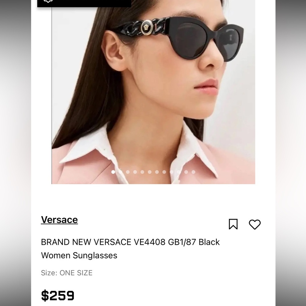 Versace Cat Eye Sunglasses